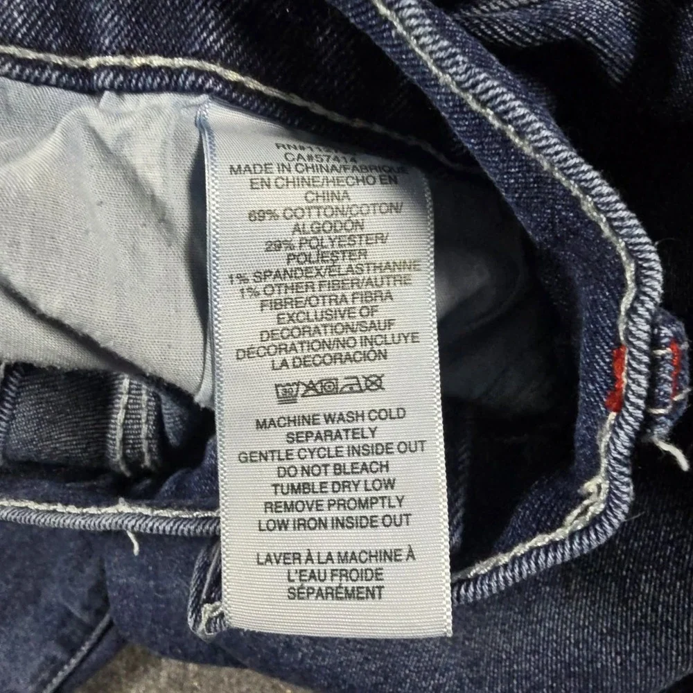 True Religion Rocco Relaxed Skinny Jeans Men's 38x30 Blue Stretch Denim